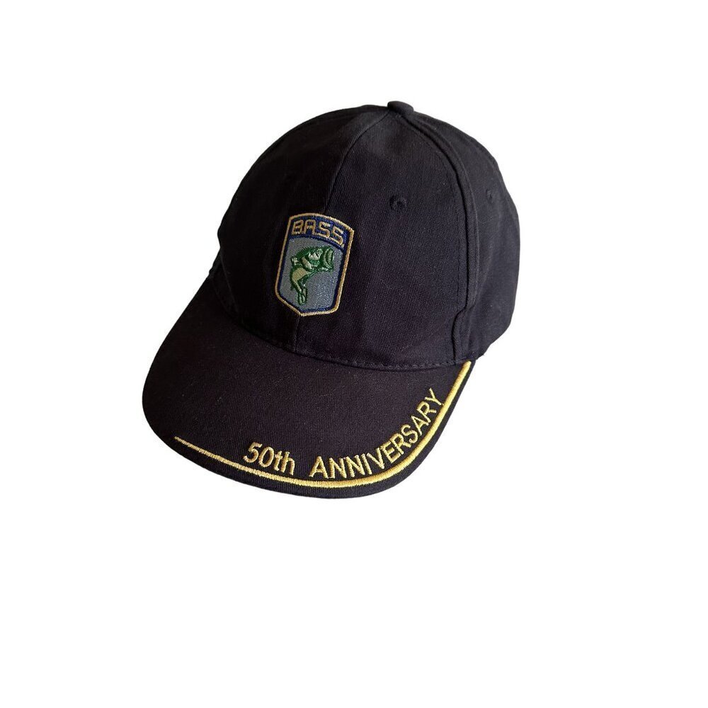 Vintage B.A.S.S. 50th Anniversary Hat Black Cotton Adjustable Cap‎